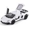 iLooboo White Lambo Aventador Toy Car Model Pull Back Vehicles Diecast with Light Sound
