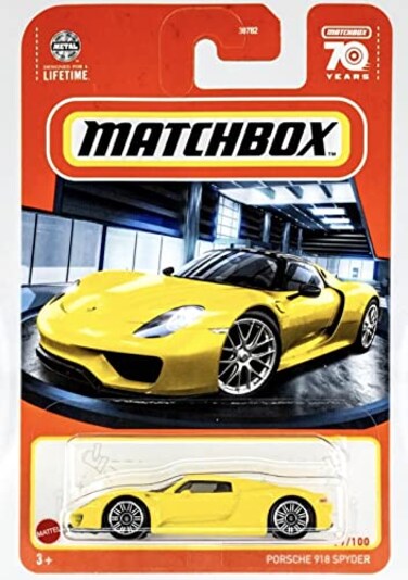 Matchbox Porsche 918 Spyder 77100 Yellow