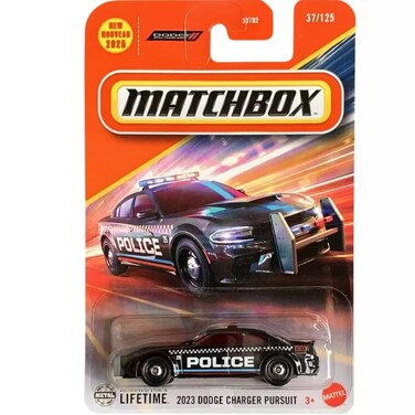 Mattel Matchbox 2023 Dodge Charger Pursuit 164 Scale Black Diecast Car 37125