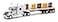 NewRay Newray International Lonestar Flatbed with Radioactive Waste Barrels 132 Scale Model Toy Truck