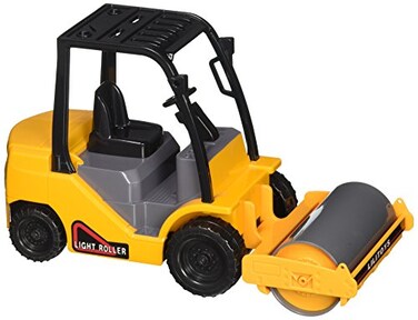 Big Daddy TrucksSmall Lightweight Friction Powered Compact Steamroller That can roll Objects and is Easy to Move Around