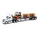 NewRay 16643 Newray 1 43 Long Haul Trucker International Lonestar Flatbed with Forklift Pallets Whiteunisexchildren