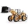 duturpo 140 Scale Diecast Four Wheel Loader Truck Toy Metal Construction Equipment Bulldozer Models for Kids