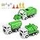 FIVEDAOGANG Toy Vehicles Set 3 Pack Sanitation Truck Car Model Garbage Trucks Water Tanker Playset with 8 Signpost Friction Power for Boys Age 3 Toddlers Kids Holiday Birthday Gift Children
