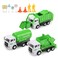 FIVEDAOGANG Toy Vehicles Set 3 Pack Sanitation Truck Car Model Garbage Trucks Water Tanker Playset with 8 Signpost Friction Power for Boys Age 3 Toddlers Kids Holiday Birthday Gift Children
