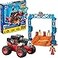 Mega Brands MEGA Hot Wheels Monster Trucks Toy Car Building Set Smash Crash Bone Shaker Crush Course with 151 Pieces 1 Micro Figure Driver Red Age 5 Years