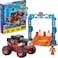 Mega Brands MEGA Hot Wheels Monster Trucks Toy Car Building Set Smash Crash Bone Shaker Crush Course with 151 Pieces 1 Micro Figure Driver Red Age 5 Years