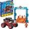 Mega Brands MEGA Hot Wheels Monster Trucks Toy Car Building Set Smash Crash Bone Shaker Crush Course with 151 Pieces 1 Micro Figure Driver Red Age 5 Years
