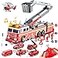 deAO Fire Truck Toys for Boys with Lights and SoundsRC Remote Control Firetruck with Fodable 360 Rotating LadderPull Back Vehicles Toys Gifts for 3 4 5 6 Boys Girls Kids Classic Edition