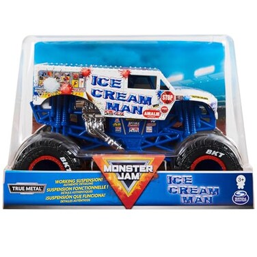 beseloa Monster Jam Official Ice Cream Man Monster Truck DieCast Vehicle 124 Scale