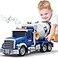 Bstoyder Kids Toys for 3 4 5 6 7 8 Years Old Boys 15 Large Cement Mixer Truck Toy with Lights Sounds Blue Toddler Friction Powered Truck Vehicle Toy for Boys Girls Christmas Birthday Gifts
