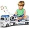 SpringFlower Toddler Boy Toys 25 Large Police Truck Toy with Racing Car and Helicopter3 in 1 Police Car Boy Toy Christmas Birthday Gifts for Kids 3 4 5 6 Years Old