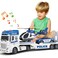 SpringFlower Toddler Boy Toys 25 Large Police Truck Toy with Racing Car and Helicopter3 in 1 Police Car Boy Toy Christmas Birthday Gifts for Kids 3 4 5 6 Years Old
