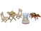 Calico Critters Bubblebrook Elephant Girls BBQ Picnic Set Dollhouse Playset with Figure and Accessories