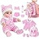 BDDOLL 12 Baby Doll in Gift Box with Pink Backpack Cloths Feeding Bottle and Pacifier First Baby Dolls for Toddlers 3 Years and Up