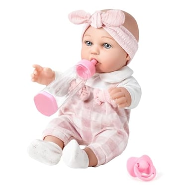 BDDOLL 12 Baby Doll and Clothes Accessories Playset with Feeding Bottle Pacifier First Baby Dolls for Toddlers 36 Months and Up