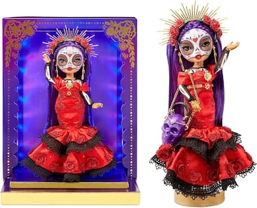 Rainbow High Dia De Los Muertos Maria 11 Doll with Calavera Purse and LightUp Display