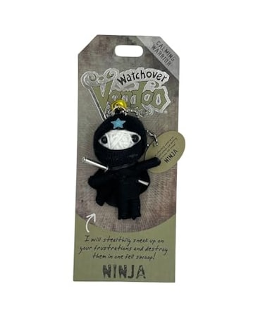 Watchover Voodoo 3Inch Ninja Keychain Handcrafted Gift to Bring Good Luck and Positivity Everywhere You Go