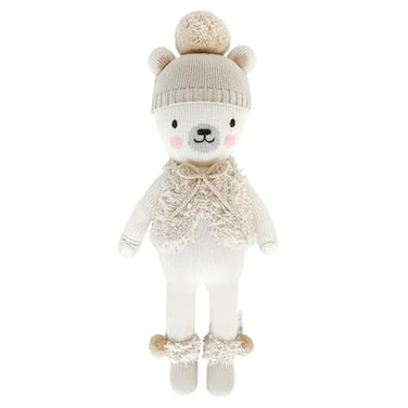cuddle + cuddle kind Stella the Polar Bear Regular 20 HandKnit Doll 1 Doll 10 Meals Fair Trade Heirloom Quality Handcrafted in Peru 100 Cotton Yarn