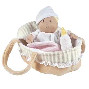 Tikiri Toys Bonikka Grace Baby Soft Doll with Carry Cot and Blanket