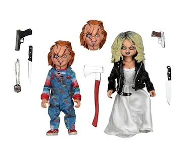NECA Bride of Chucky Chucky and Tiffany 2Pack 8 Clothed Action Figure