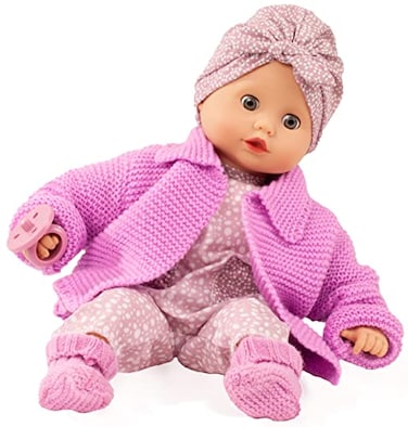 GÃ¶tz Gotz Muffin Soft Mood Bald Baby Doll with Blue Sleeping Eyes for Ages 18 Months and Up