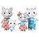 Honey Bee Acres The Purringtons Cat Family 4 Miniature Doll Figures Small