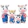 Honey Bee Acres The Cloverberrys Cow Family 4 Miniature Doll Figures Small