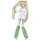 EVA BJD 13 BJD Doll 20 Movable Joints Plastic Ball Jointed Doll Removable Hair Clothes Openable Head for Eye Replacement Full Set with White and Green Outfit Gift for Kids 6