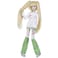 EVA BJD 13 BJD Doll 20 Movable Joints Plastic Ball Jointed Doll Removable Hair Clothes Openable Head for Eye Replacement Full Set with White and Green Outfit Gift for Kids 6
