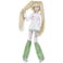 EVA BJD 13 BJD Doll 20 Movable Joints Plastic Ball Jointed Doll Removable Hair Clothes Openable Head for Eye Replacement Full Set with White and Green Outfit Gift for Kids 6