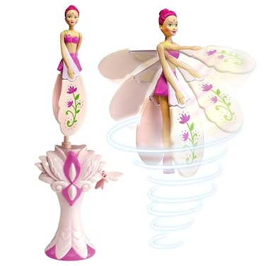 Sky Dancers Flying Doll Fuchsia Fantasy Original 90s Throwback Toy that Really Flies PullString Powered No Batteries Needed Magical Gift for Girls Boys Ages 6