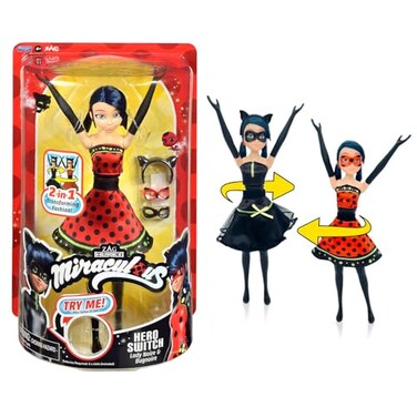 BANDAI Bandai Miraculous Ladybug Hero Switch Transformation Doll 26cm