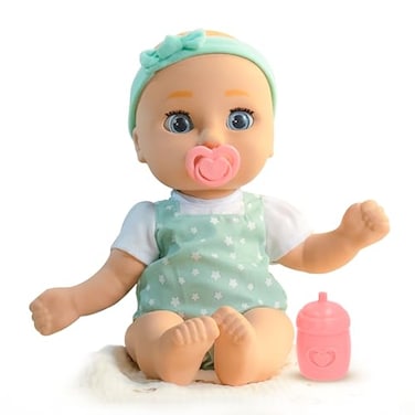 Be Loved Babies Sam 15 Realistic Soft Body Weighted Baby Doll with OpenClose Eyes Includes Bottle Pacifier Headband Mint Outfit Light Skintone Ages 18M