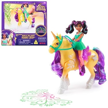 Unicorn Academy Ava Plant Magic Leaf with Lightup Effect 2 Riding Accessories Dolls Unicorn Toys for Girls Ages 4 and up