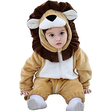 OLLULL Baby Lion Costumes Unisex Toddler Outfit Halloween Dress Up Romper 1218 Months