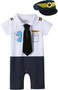 COSLAND Baby Pilot Outfit Infant Boys Halloween Costume White 1824 Months