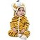 MICHLEY Unisex Baby Winter Hooded Romper Flannel Panda Style Cosplay Clothes 80cm612monthsTiger