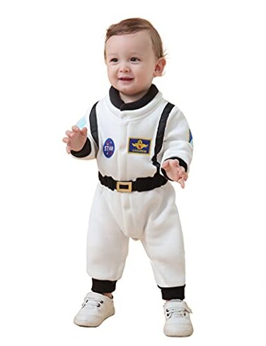 LXKIKMM Baby Astronaut Jumpsuit Costume White 34 Years