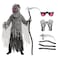 Spooktacular Creations Child Unisex Grim Reaper Costume Halloween Costume with Glowing Red Eyes for Kids TrickorTreatingM810yr