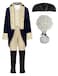 ReliBeauty Washington Costume Boys Hamliton American Colonial Uniform with Wig 160