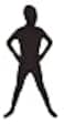 Seeksmile Kids Costume Full Body Zentai Suit Large Black