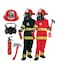 Morph Red Firefighter Costume Kids Fireman Costume For Boys Fire Fighter Dress Up Small