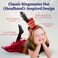 Dress Up America Ringmaster Hat for Girls Mini Red Top Hat Headband with Feather Gold Accents Circus Costume Accessory