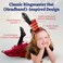 Dress Up America Ringmaster Hat for Girls Mini Red Top Hat Headband with Feather Gold Accents Circus Costume Accessory