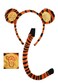 elope Disney Winnie The Pooh Tigger Ears Headband and Tail Costume Kit for Adults and Kids Standard Orange