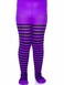 Leg Avenue Girls Childrens Striped Tights BlackPurple Large