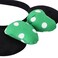 ODOCARE St Patricks Day Accessories Handmade Mouse Ears Headband Outfit for Women and Ladies Polka Dot Bow Hat Irish CostumeGreenWhite Dots