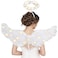 Yamgqus Angel Wings Light Up LED Wings Halo White Medium Size Unisex Adults Kids Halloween Christmas