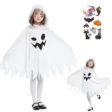 Cloudkids Girls Halloween Costumes Ghost Scary Fancy Dress 46 Years